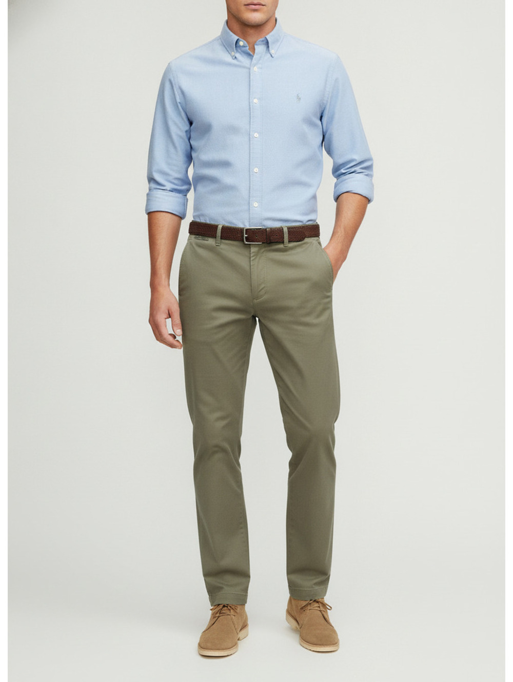Polo Ralph Lauren Classic Fit Khaki Pants Olive Green 38x32 New